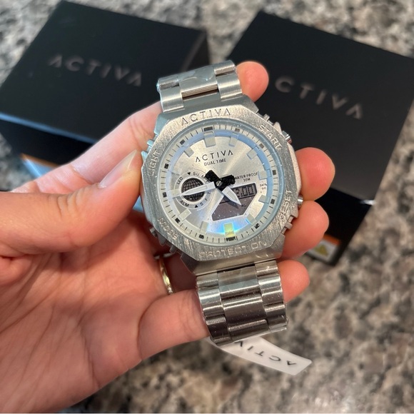Activa Signal X Invicta Digital Silver Watch - 45.5mm NWT